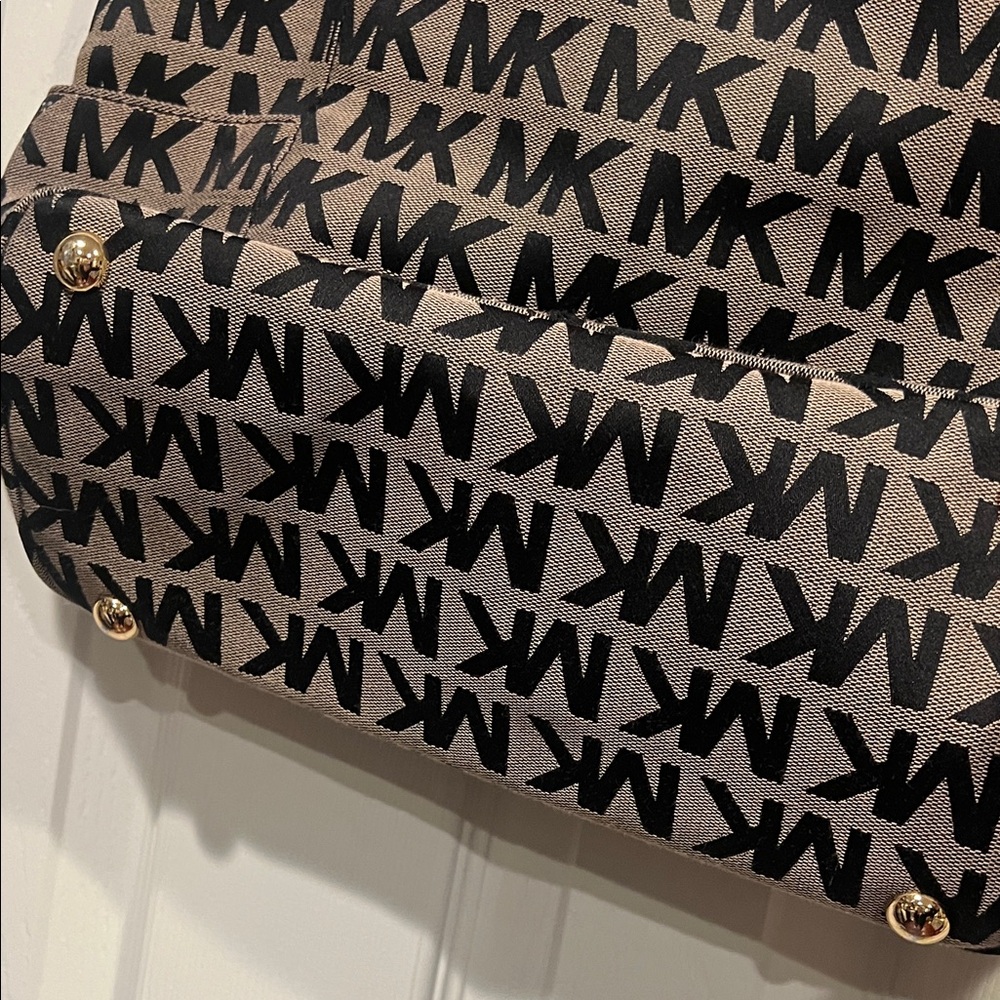 Michael Kors Brown and Tan Logo Tote - Picture 9 of 16